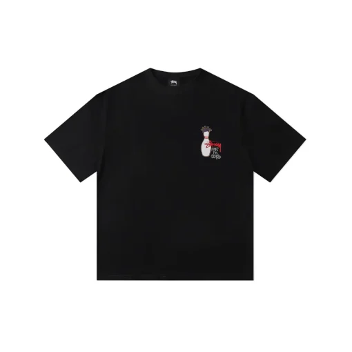 Stussy Kingpin Pigment Dyed T Shirt Black