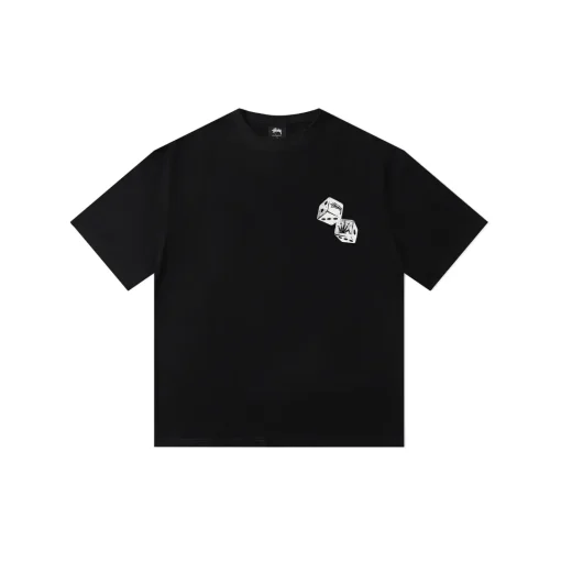 Stussy Dice Pigment Dyed T Shirt Black