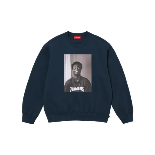Supreme Thrasher Harold Crewneck Sweatshirt Navy Blue
