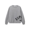 Supreme Crewneck Sweatshirt Gray With Black Logo