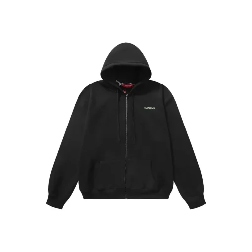 Supreme Zipper Hooded Hoodie Black