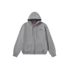 Supreme Zipper Hooded Hoodie Gray