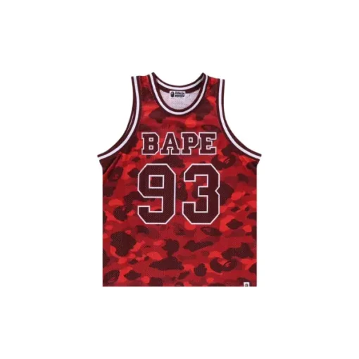BAPE Color Camo Basketball Tank Top ‘Red’