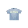 Balenciaga Tape Type Medium Fit T-Shirt ‘Faded Blue’