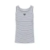Prada triangle-logo striped tank top white/navy blue