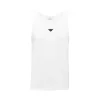 Prada triangle-logo cotton tank top white