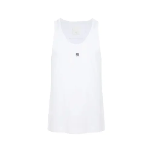 Givenchy 4G-embroidered cotton tank top white