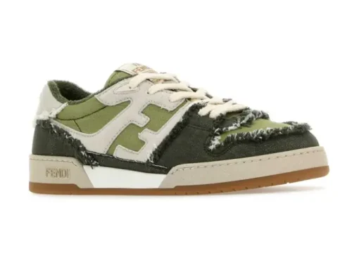 FENDI Fendi Match denim sneaker green/white