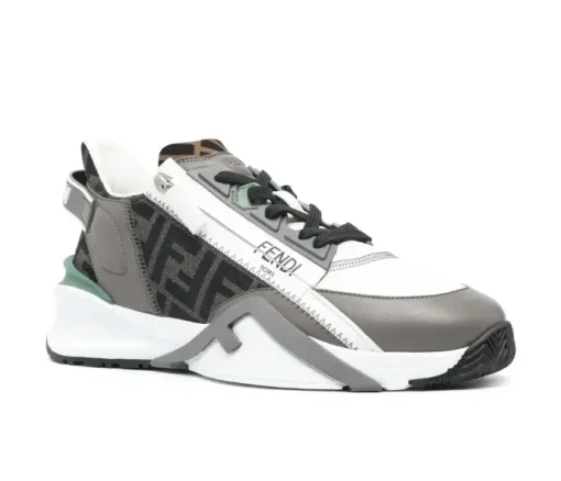FENDI Flow FF-jacquard sneakers grey/white