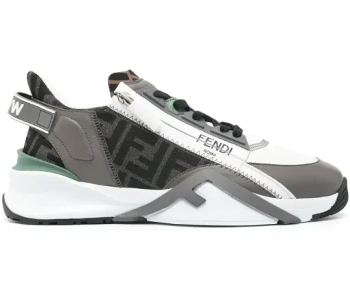 FENDI Flow FF-jacquard sneakers grey/white