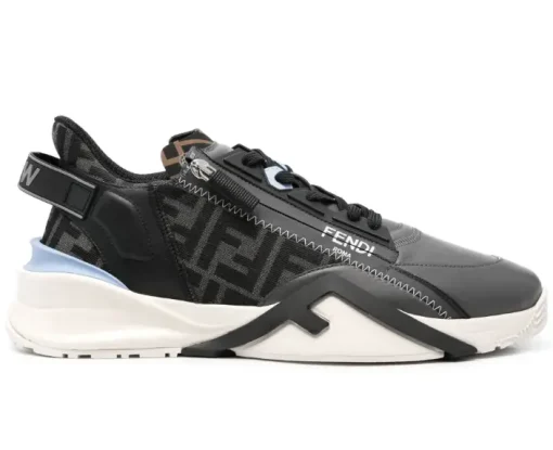 FENDI Flow panelled slip-on sneakers black/grey