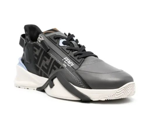 FENDI Flow panelled slip-on sneakers black/grey
