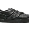 FENDI Match leather sneaker black