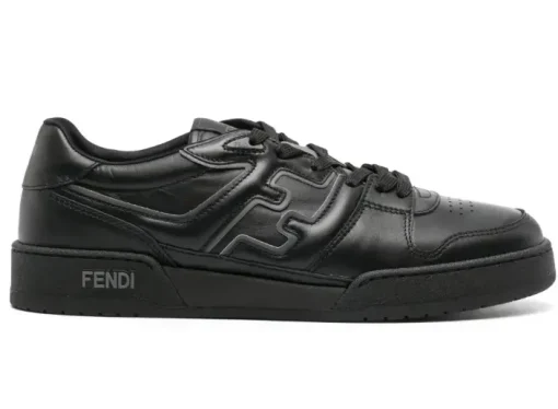 FENDI Match leather sneaker black