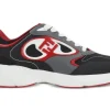 FENDI leather sneaker black/red