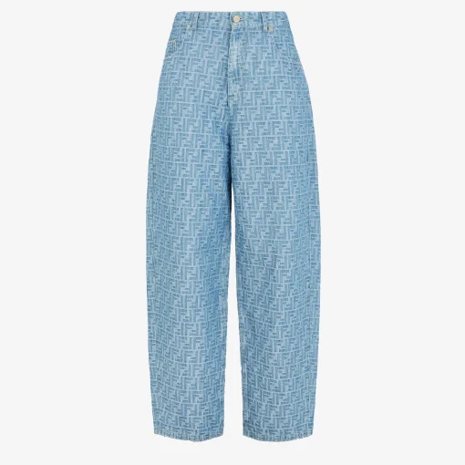 FENDI Jean long Jean Bleu clair