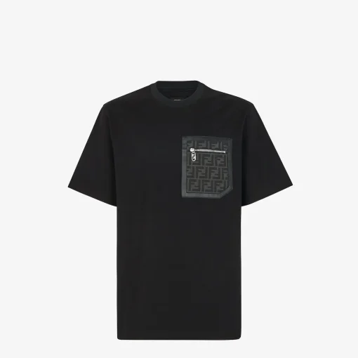 FENDI Jersey T-shirt in black