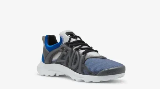 Fendi Tag Sneakers Blue technical mesh