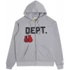 Gallery Dept. Boxing Merch Zip Hoodie Heather Grey