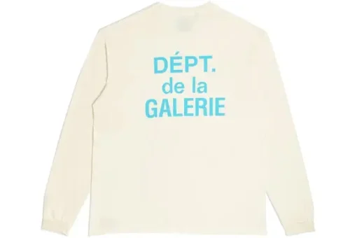 Hoodie Gallery Dept. DE LA GALERIE L/S Pocket T-Shirt Cream/Light Blue