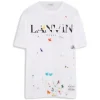 Lanvin x Gallery Dept. Logos Printed T-Shirt With Paint Marks White