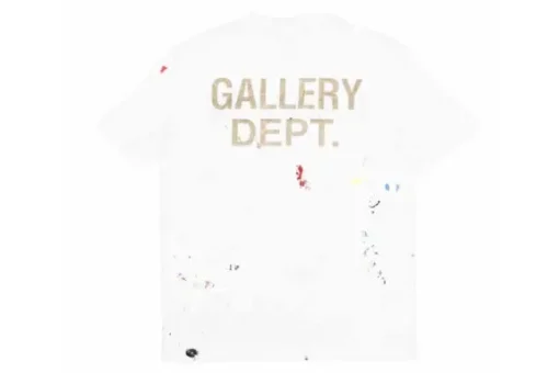 Lanvin x Gallery Dept. Logos Printed T-Shirt With Paint Marks White