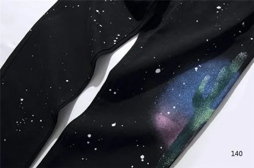 Palm Angels Cactus Print Jeans Black