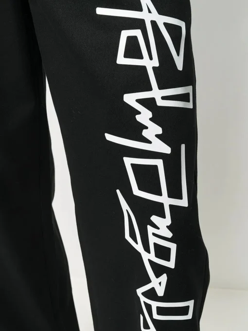 Palm Angels Desert Logo Print Chinos Black