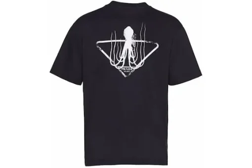 Prada Octopus Print T-shirt Black/White