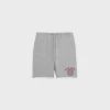 celine blason loose shorts in cotton fleece dark grey