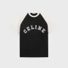 celine loose t-shirt in cotton jersey black white