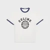 celine blason loose t-shirt in cotton jersey off white