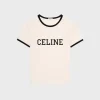 celine regular t-shirt in cotton jersey Washed White