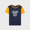 Celine Blason regular fit cotton jersey t-shirt Navy