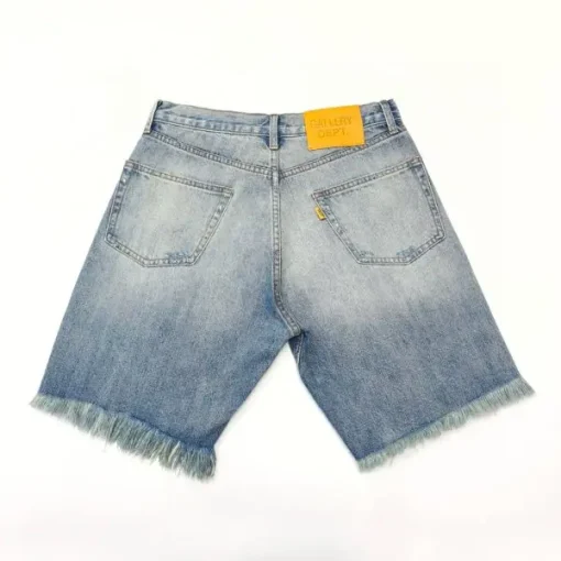 Gallery Dept. Distressed Denim Shorts Fade Blue