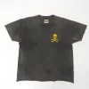 Gallery Dept. Skull Crossbones Print Distressed T-Shirt Black