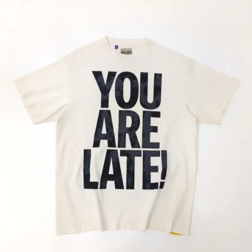 Gallery Dept. You Are Late Cotton T-Shirt Neutrals