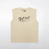 Gallery Dept. Crew-Neck Sleeveless Men T-Shirt Cream White