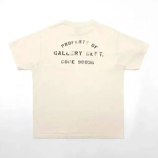 Gallery Dept. Property of Stencil T-shirt Antique White