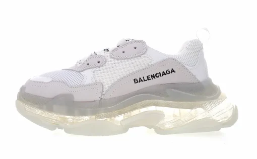 Balenciaga Triple S Clear Sole White – Iconic Oversized Luxury Chunky Sneakers