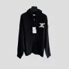Celine Homme Logo-Appliquéd Ribbed Wool Jacket In Black