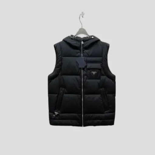 Prada Re-Nylon Puffer Vest Black