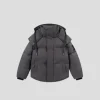 AMI Paris Hooded Puffer Jacket Grey