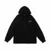 Balenciaga White Small Logo Hoodie Black
