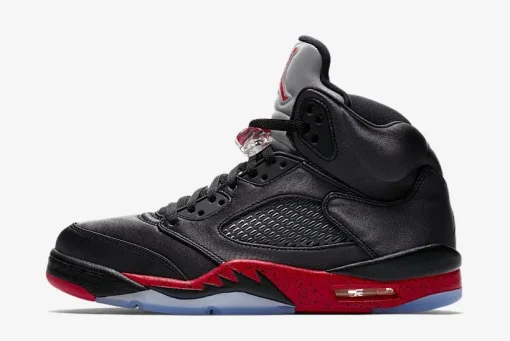 Air Jordan 5 Retro Satin Bred Sneaker Black