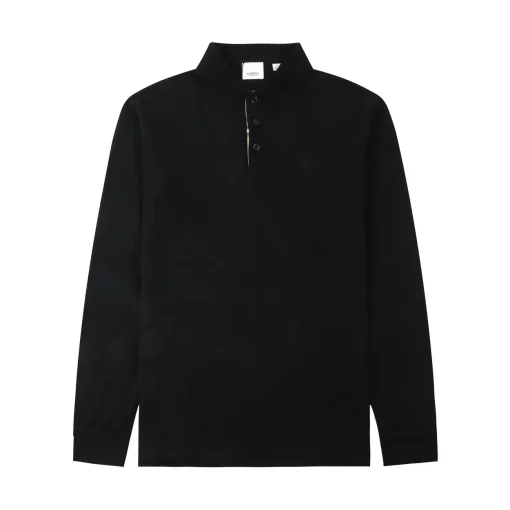 Burberry Long Sleeve Polo T-Shirt Black
