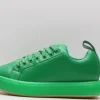 Bottega Veneta Pillow Padded Leather Lace-Up Sneaker – Iconic Parakeet Green