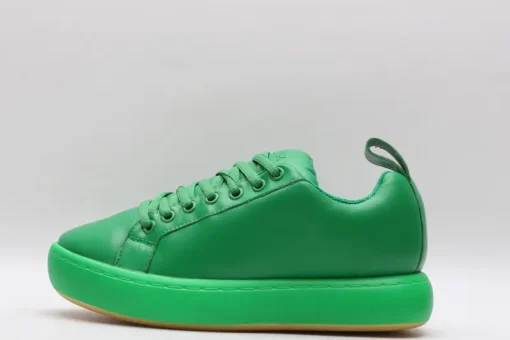 Bottega Veneta Pillow Padded Leather Lace-Up Sneaker – Iconic Parakeet Green