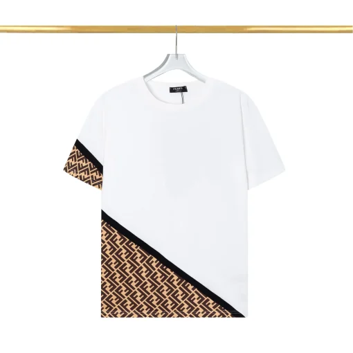 Fendi T-shirt Black White Yellow