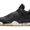 NIKE AIR JORDAN 4 BLACK (BROWN SOLE)
